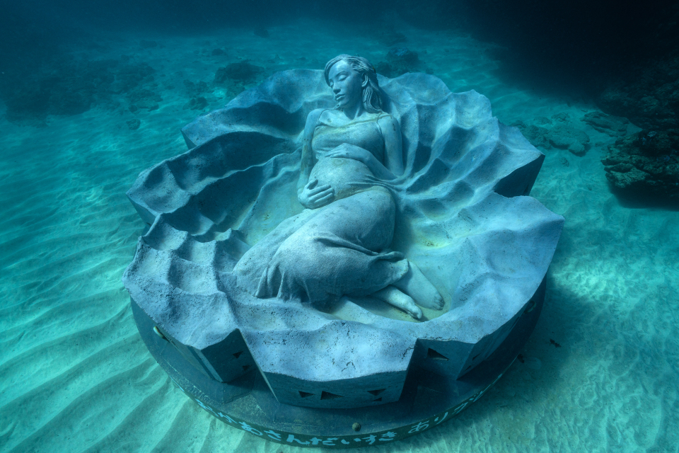 Underwater sculpture in Japan becomes a new home for marine life